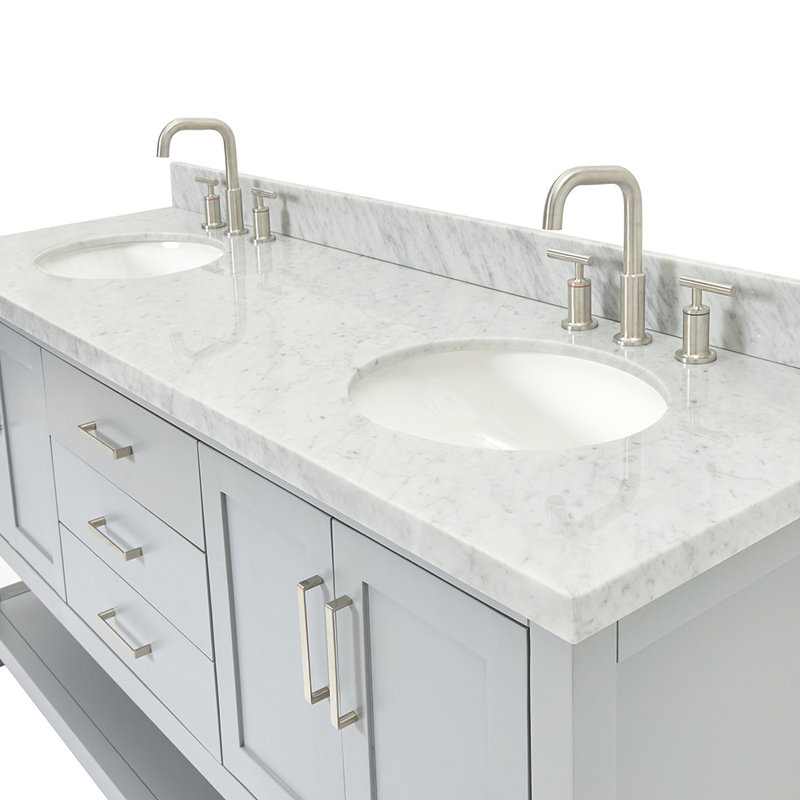 Magnolia Bath Vanity Oval Basin S073DCWOV, Gray