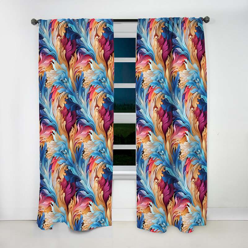 Rideau obscurcissant en marbre Ethno Paisley Harmony - 1 panneau, L 52 po x L 84 po