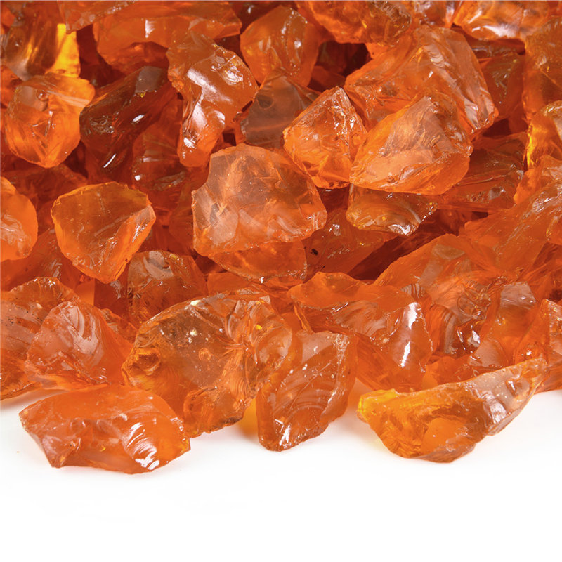 Lake Tahoe Blue Crushed Decorative Fire Pit Glass, 1/2"-3/4", 10 lbs