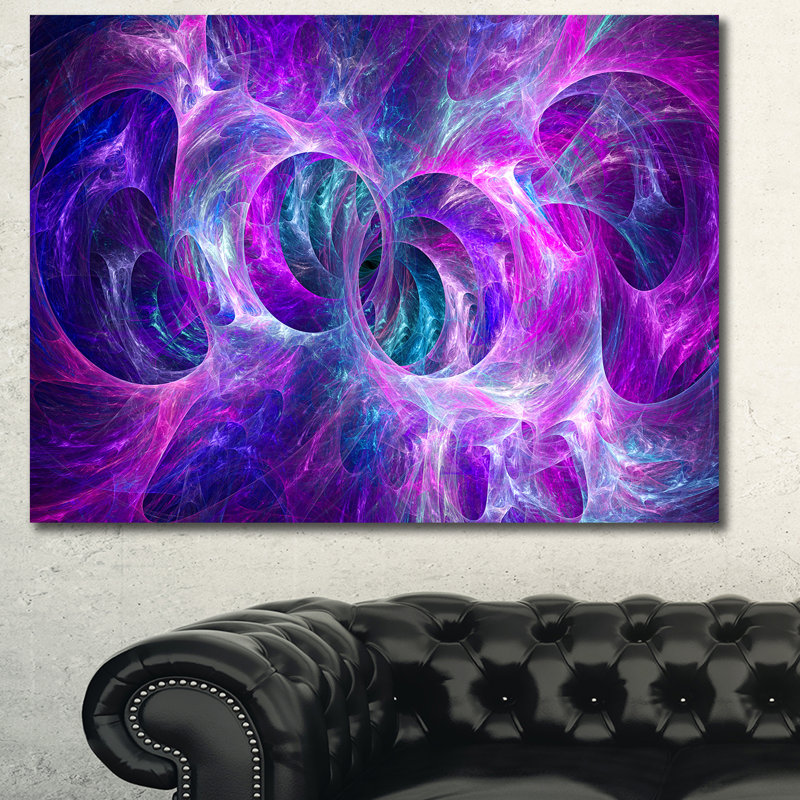 « snow mauve fractal texture », impression sur toile tendue, H 30 po x l 40 po x P 1 po