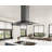 Zephyr Ravenna 36 in. 600 CFM Island Mount Range Hood with LED Lighting in Black Stainless Steel with Gray Glass Canopy