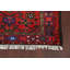 Tapis rouge en laine noué à la main de conception unique 3 pi 2 po x 4 pi 9 po Layan