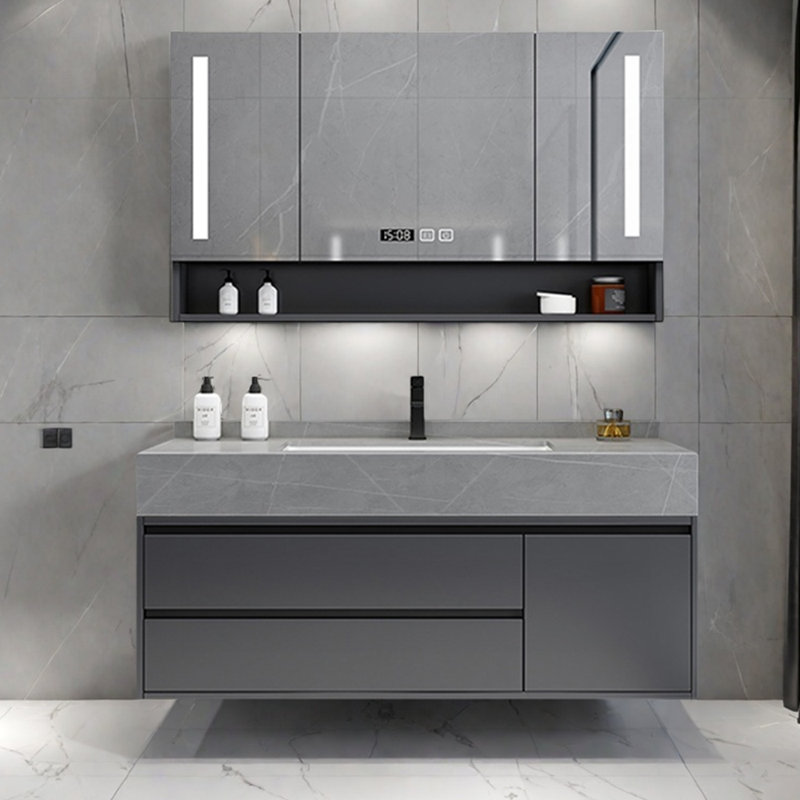 Modern light luxury simple bathroom cabinet