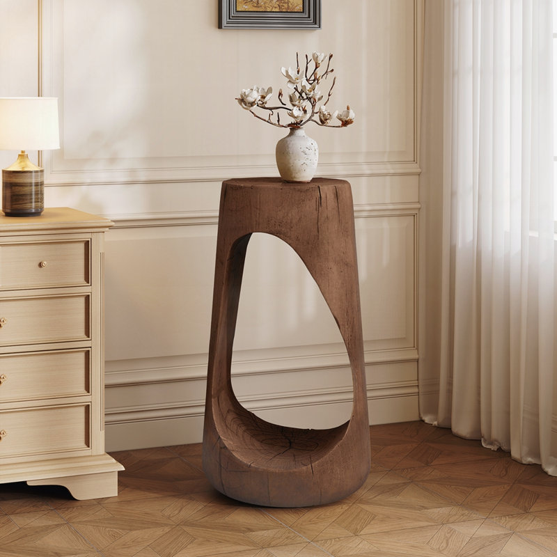 Outdoor Side Table, Antique Brown