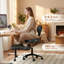 Chaise ergonomique pivotante à pieds croisés - Chaise de bureau de méditation adaptée au TDAH avec support lombaire, hauteur réglable-219098961-219098962