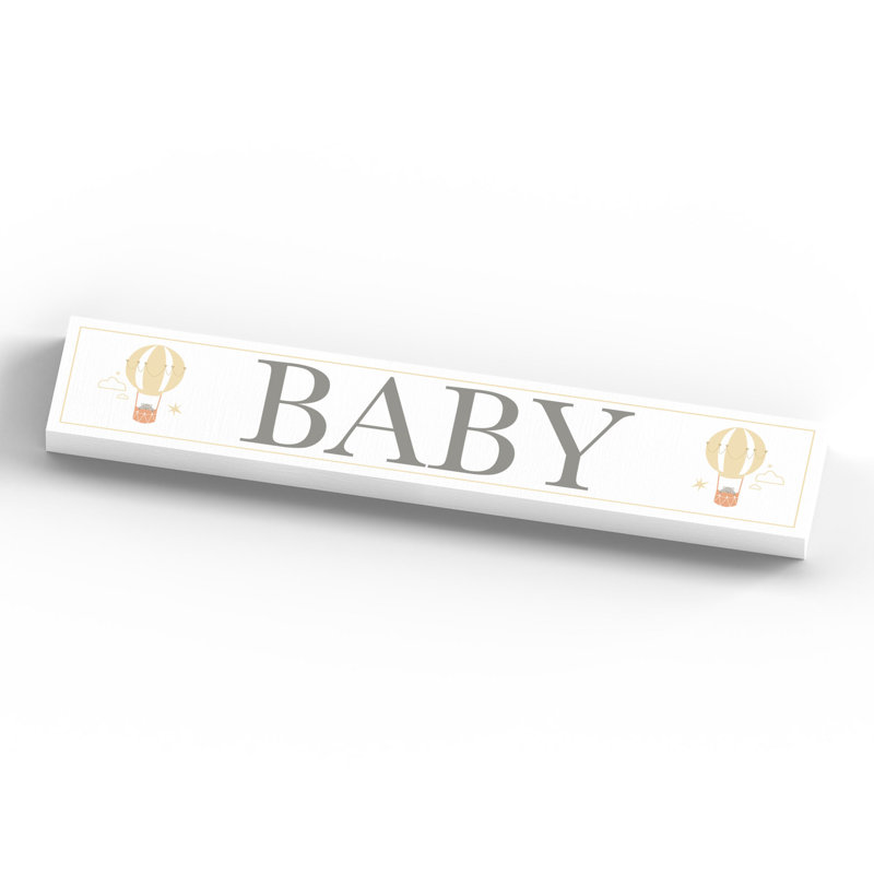 Yemina Text & Numbers Letter Block, White/Yellow