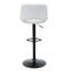 Ensemble de 2 tabourets de bar pivotants réglables en cuir de polyuréthane blanc avec repose-pieds-125539934