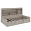 Structure de lit de jour simple avec bibliothèques de rangement et rangement sous le lit-30567067