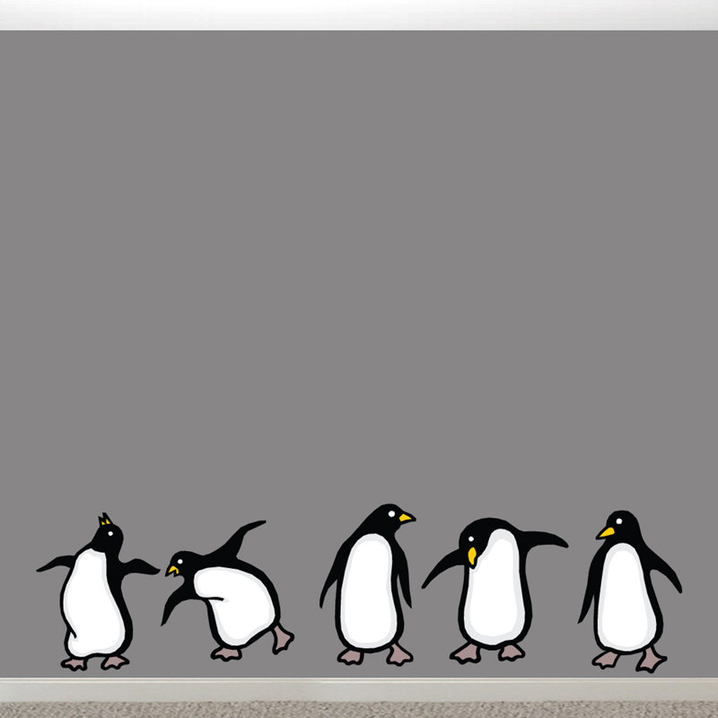 Décalcomanie murale imprimée penguins, Grand