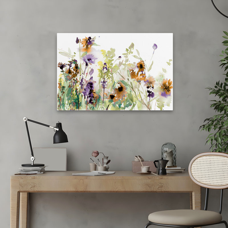 Abstrait automne - fleurs d'automne, H 16 po x l 24 po