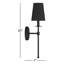 Applique murale 1 lumière Meridian en noir mat-1587302660-1587302715
