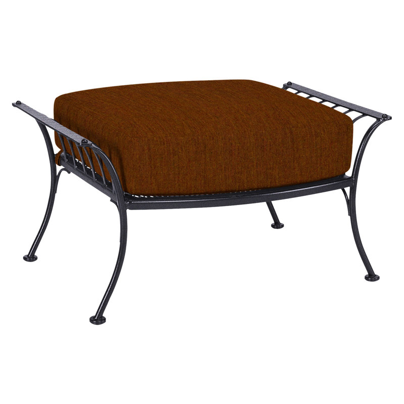 Monterra Outdoor Ottoman, Graphite, Flagship Stone Sunbrella®