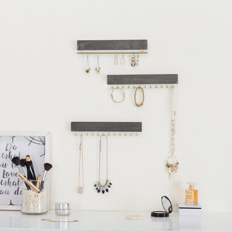 Brano Wood Wall Mounted Jewellery Holder