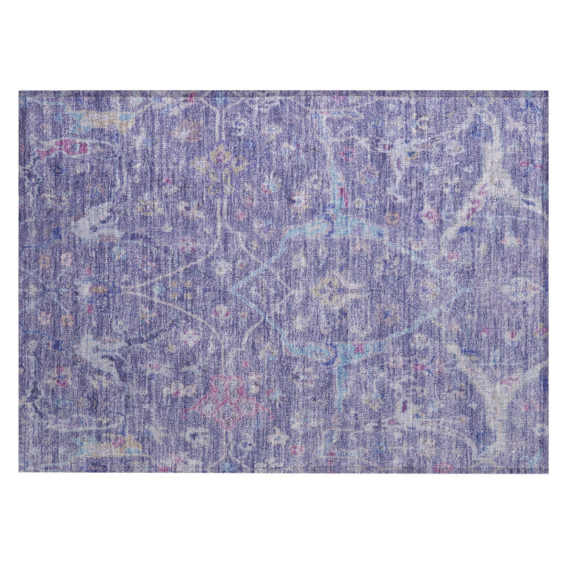 Machine Washable Indoor/Outdoor Kaczor ACN2232 Global Rug, Rectangle 1'8" x 2'6"