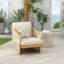 Fauteuil club Royal Wood PVC-coated polyester