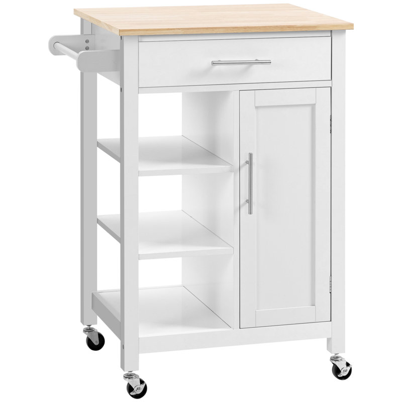 Chariot de cuisine 27,25 po, Blanc