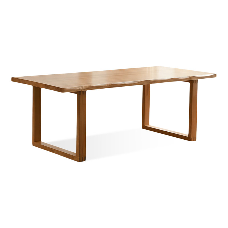 Table de salle à manger moderne Modern Burlywood, H 29,53 po x L 62,99 po x l 31,5 po