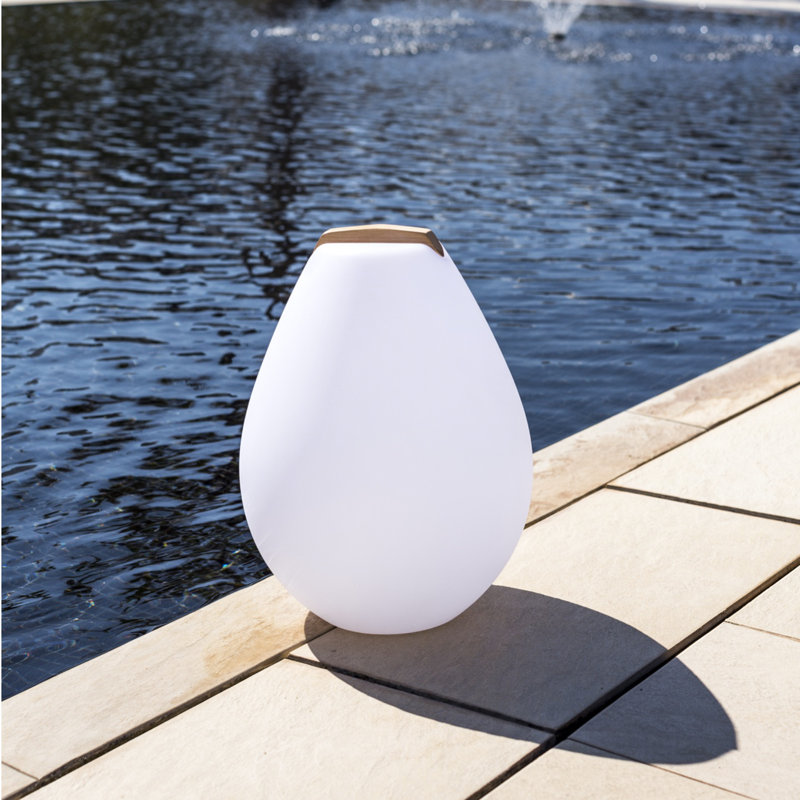 Vessel Battery Powered Integrated LED Color Changing Outdoor Table Lamp, 10.6" H x 8.2" W x 8.2" D