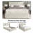 QUEEN SIZE WINGBACK PLATFORM LIFT UP STORAGE BED IN BEIGE LINEN-1576608337-1576608347