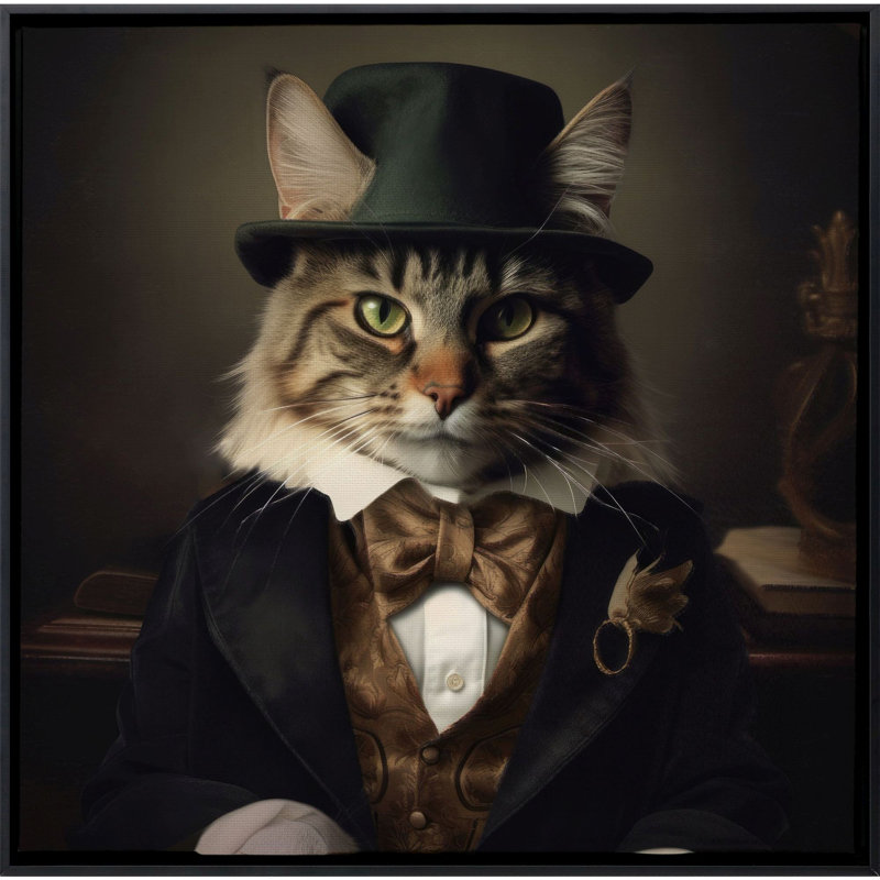 "Charmant chat" par Lazar, toile sur toile