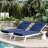 2-Piece Outdoor Chaise Lounge Chair Cushion, 80"X26"X4"-2621453