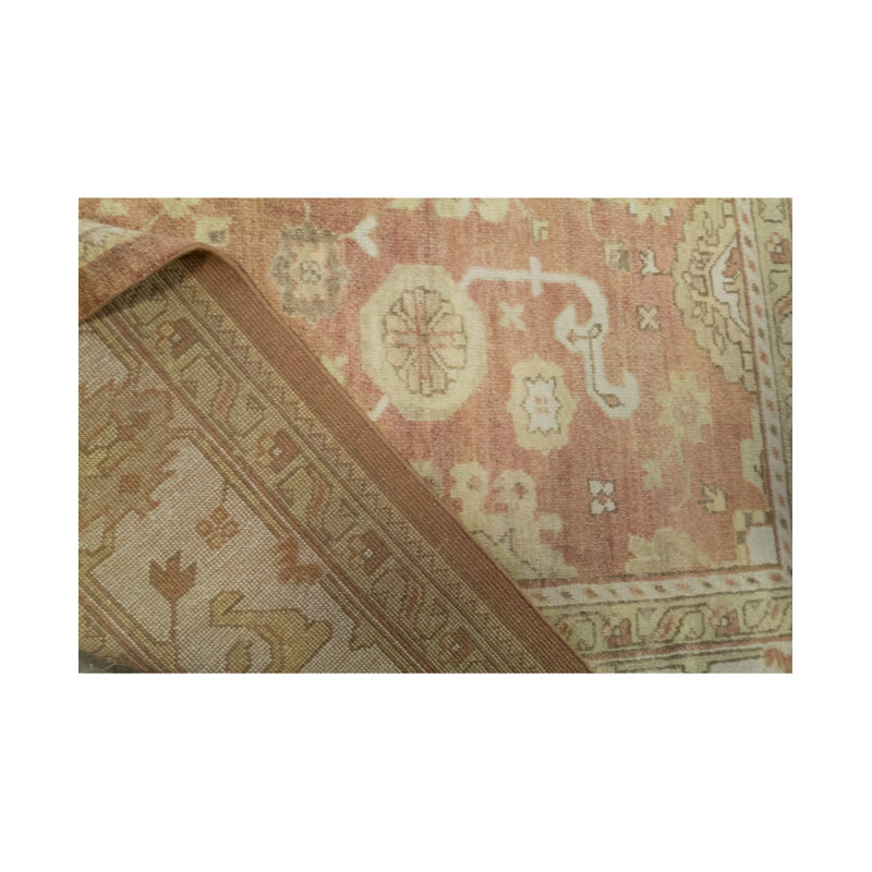 Tapis rouille et ivoire de haute qualité noué à la main, Rectangulaire 8 pi 1 po x 9 pi 10 po