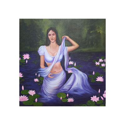 Arunika - Lady In The Pond | Acrylic On Canvas | By Shreya Chichbankar