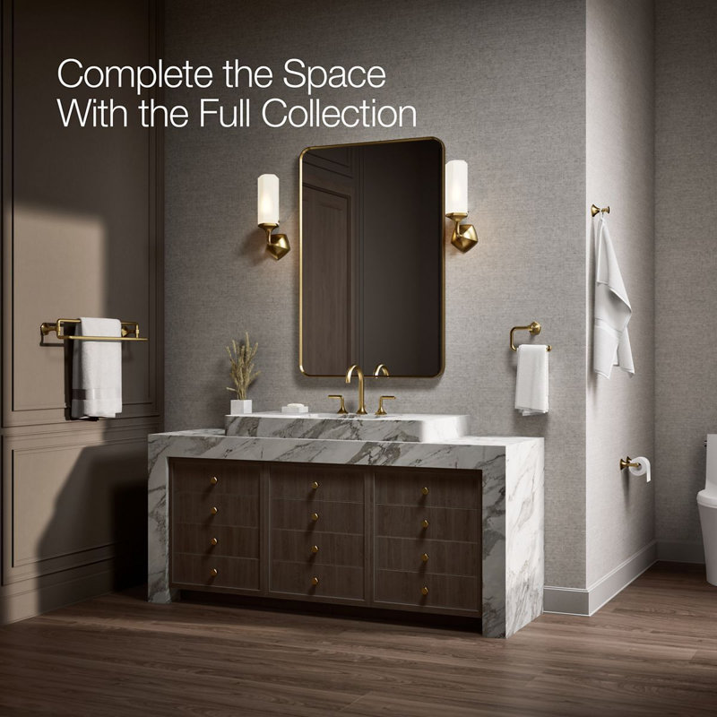 Occasion 24 In. Double Towel Bar, Gold