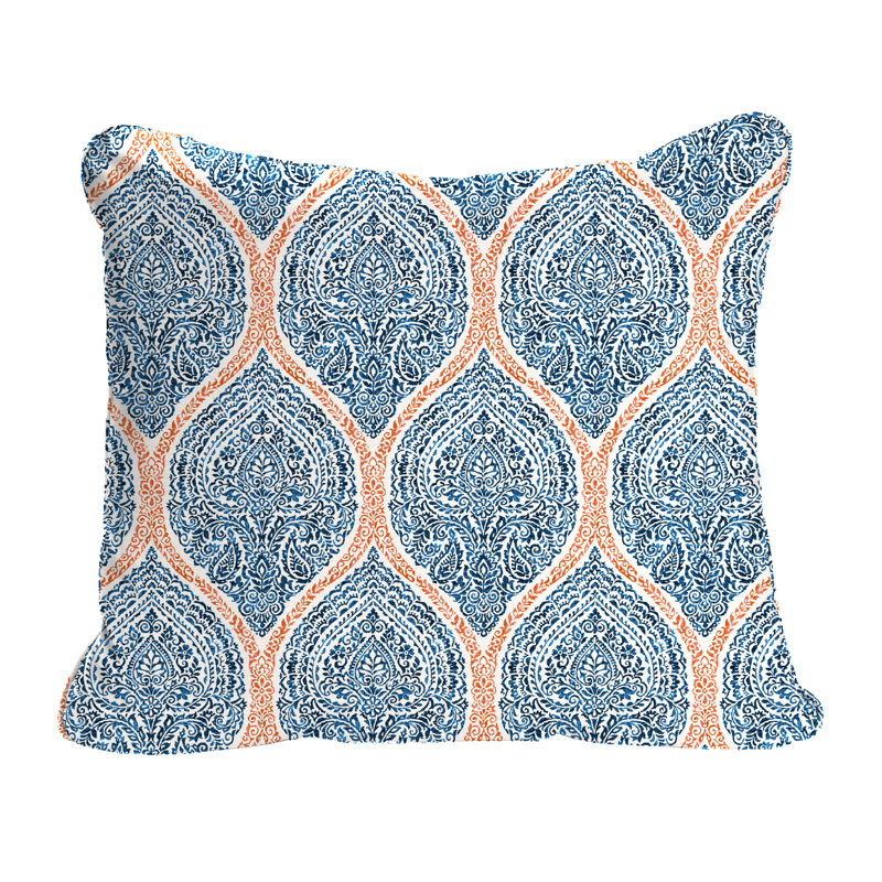 24" x 21" Outdoor Chair Back Cushion with Cording, Blue