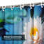 Rideau de douche transparent transparent, rideaux de douche pour la salle de bain avec 12 crochets-129425159