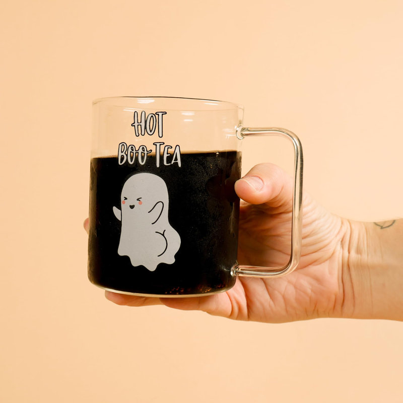 Drôle de verre à thé avec tasse à café (Hot Boo Tea) 16 oz