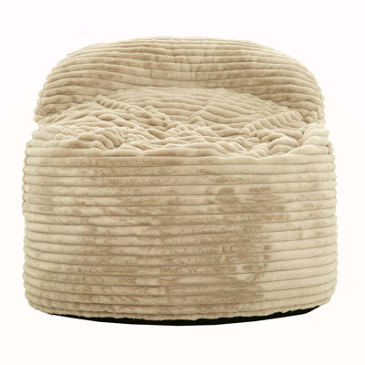 Convertible Memory Foam Bean Bag Chair, 2-In-1 Sofa Chair, Beige