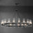 Dhreej 60'' W 20-Light Glass Wagon Wheel Chandelier-1510737619