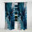 Teal And Black Aqueous Whimsy I - Modern Velvet Blackout Abstract Curtain - 1 Panel-107809294