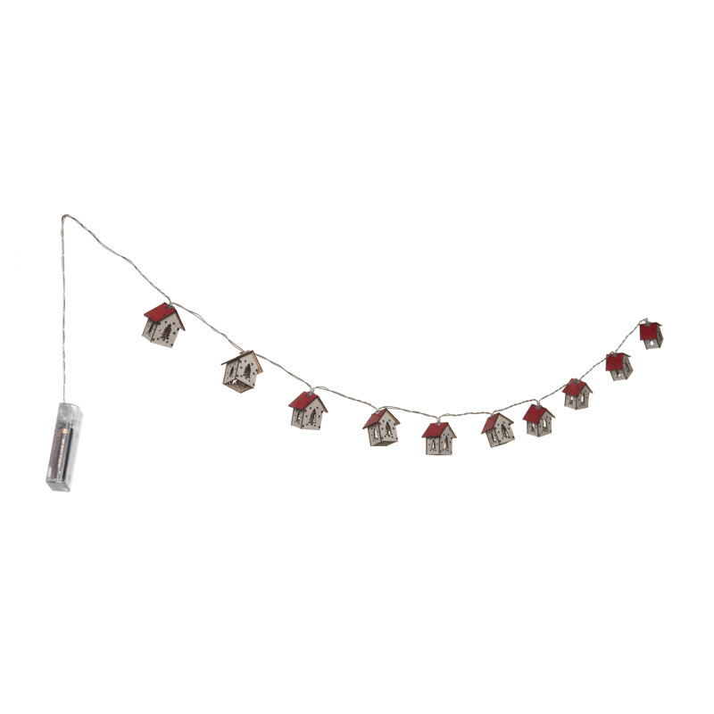 The Holiday Aisle® 35.5 in. Multicolor Akilah House Boxed String Lights