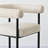 24" Upholstered Boucle Counter Stool with Arm