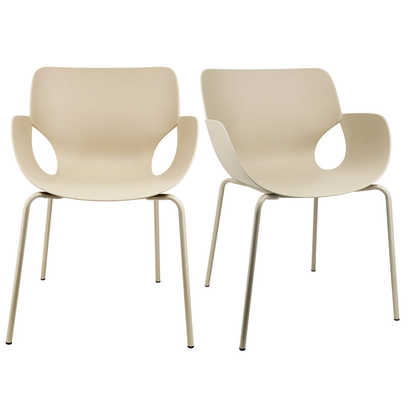Adel Stackable Outdoor Armchair in Tan, Tan
