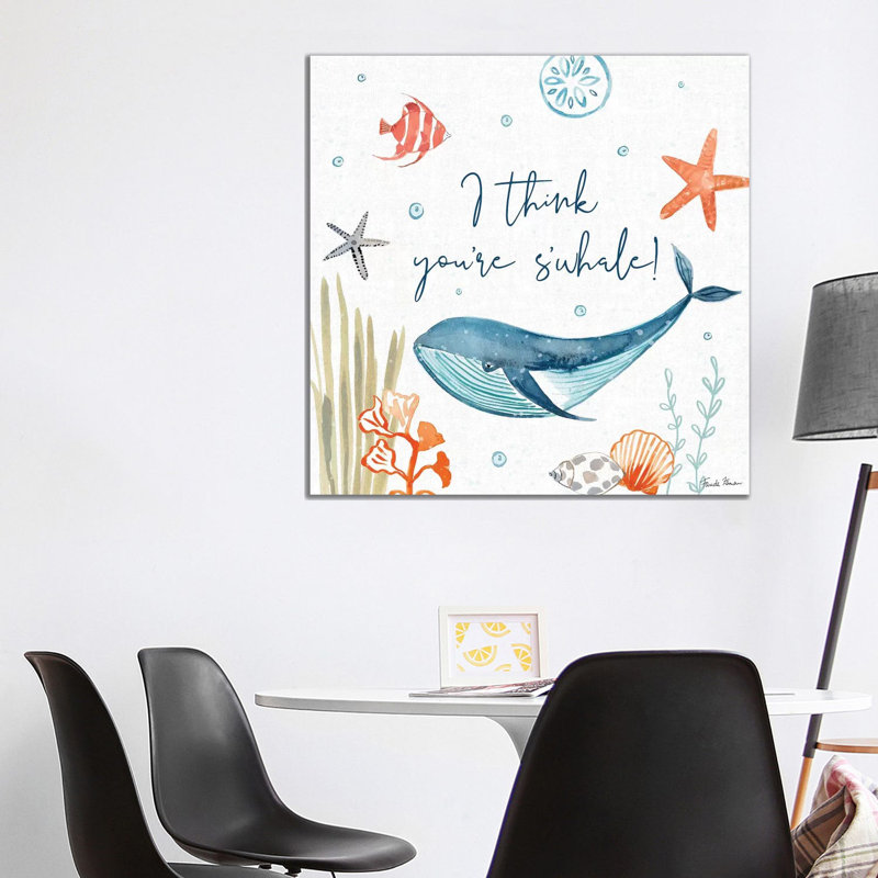Whale Tale V by Farida Zaman - Wrapped Canvas Gallery-Wrapped Canvas Giclée, 93.98 cm H x 93.98 cm W x 1.91 cm D