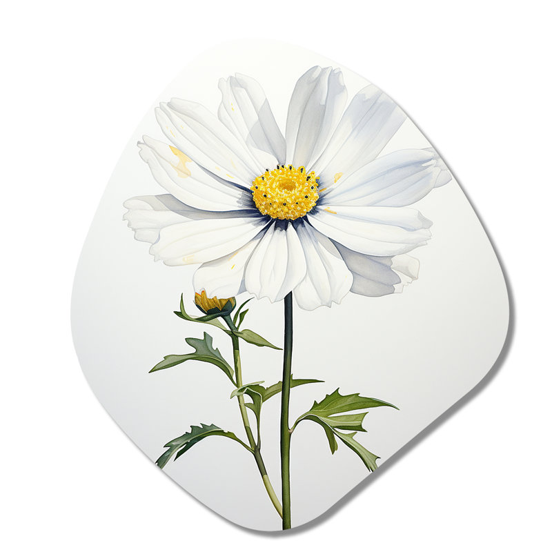 Art mural mural en forme de fleur, forme asymétrique, H 35 po x l 31 po x P 1 po