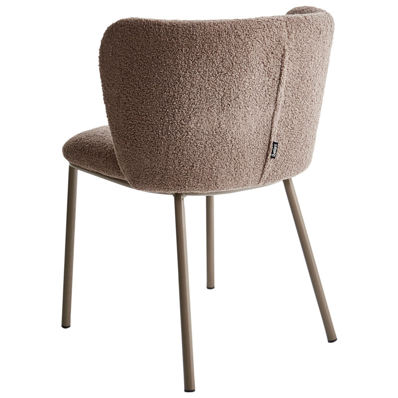 Charlett 15.7cm H Velvet Upholstered Upholstered Back Side Chair, Brown