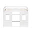 Lit mezzanine simple avec échelle - blanc-2069000501