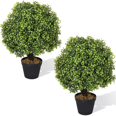Haight 24-Inch Indoor or Outdoor Faux Boxwood Topiary in Pot