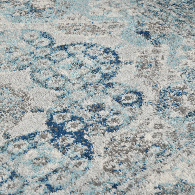 Tapis d'inspiration sud-ouest gris Honig, Rectangle 4 pi x 6 pi