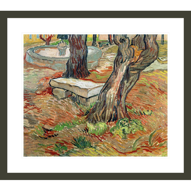 «The Bench at Saint-Remy» par Vincent van Gogh, impression giclée encadrée, H 23,5 po x l 26,51 po