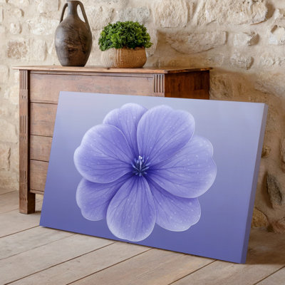 Toile, une délicate fleur de lavande avec des pétales arrondis centrés sur un art mural