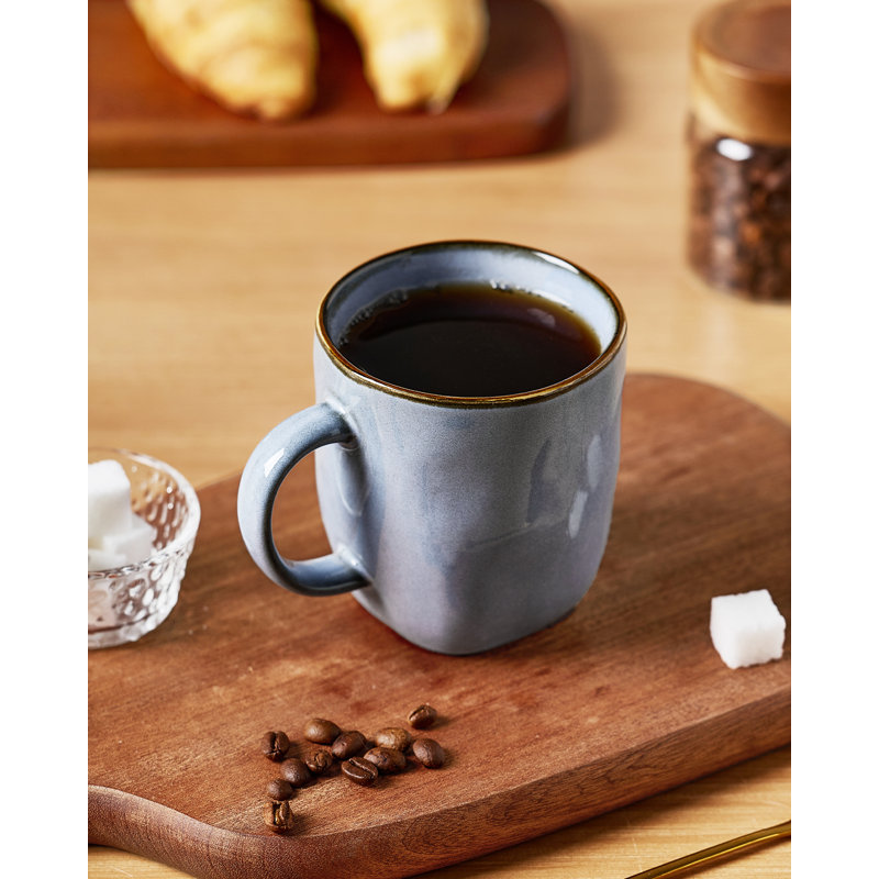 Leny 13 oz. Stoneware Coffee Mug, Blue