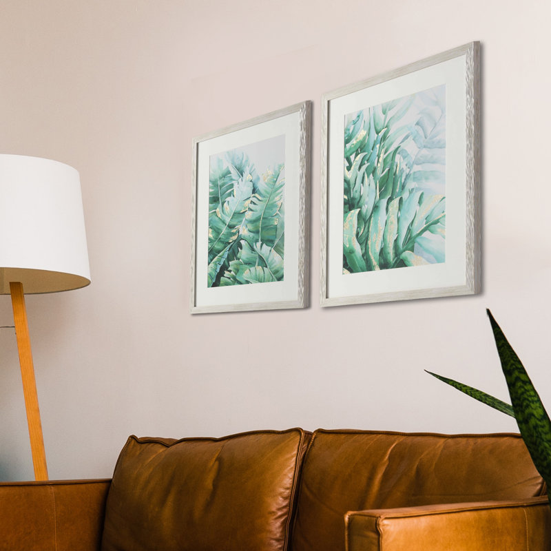 Ensemble de 2 peintures sur toile encadrées