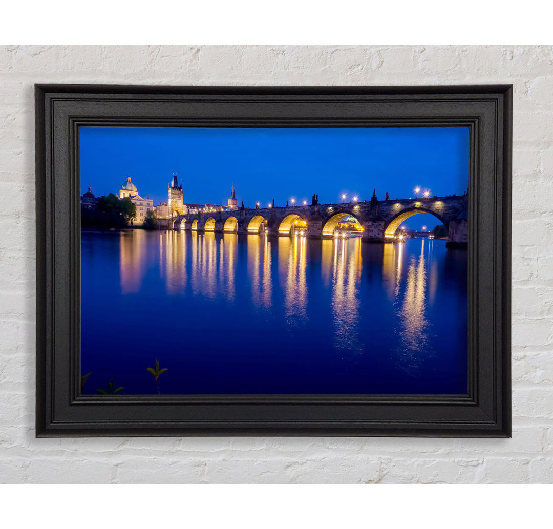 Charles Bridge Blues Gerahmter Druck Wandkunst