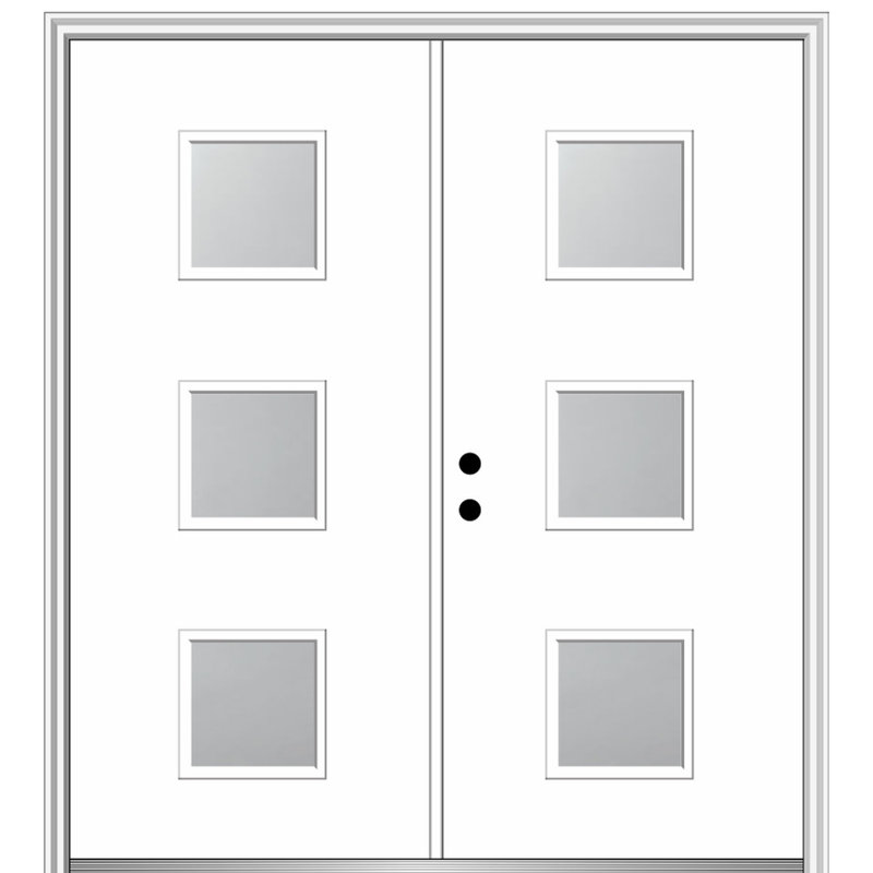 Portes d'entrée prémontées Spotlight, H 81,75 po x l 62 po x P 2 po, Main droite