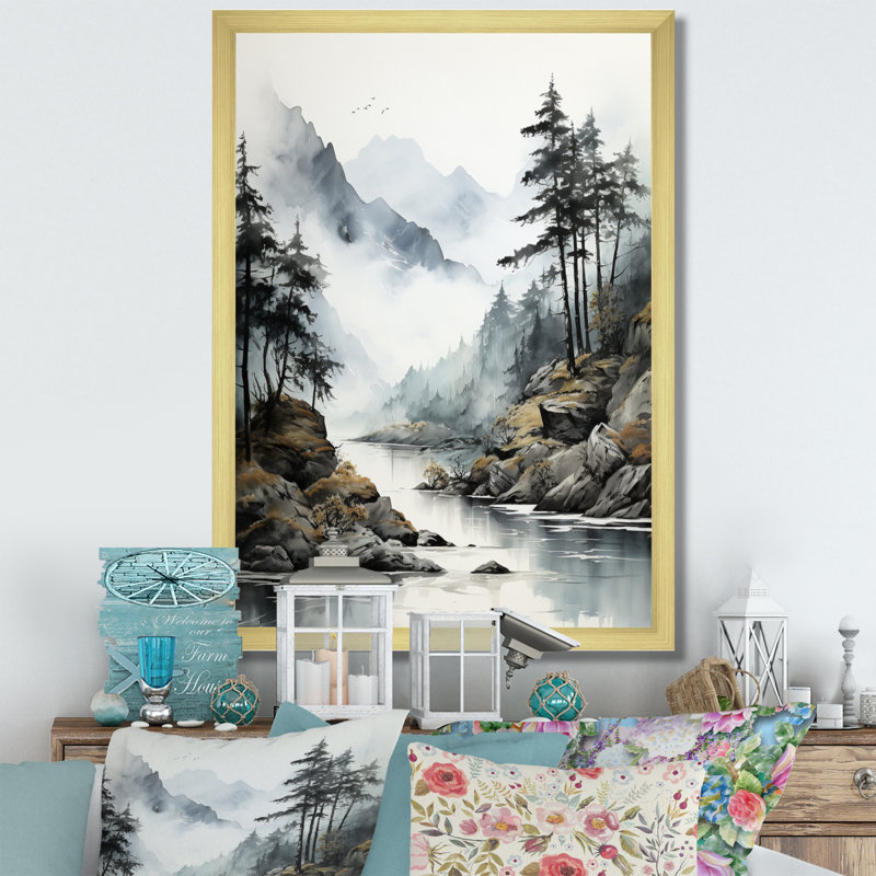 Herzl Alaska Misty Fjords I - impression, H 40 po x l 30 po x P 1,5 po, Cadre doré simple